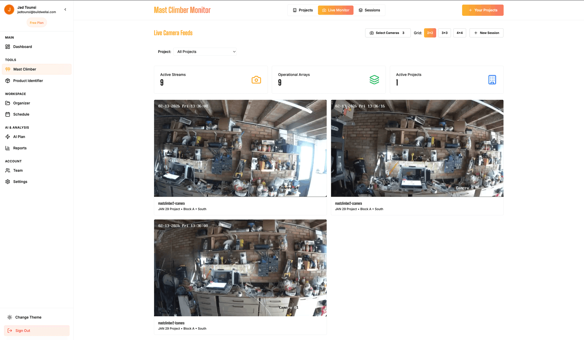 BuildwellEYE reports dashboard